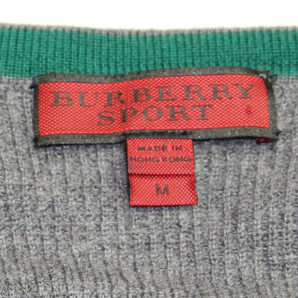 Vintage Burberry Sport Merino Wool Sweater Mens Medium - Picture 3 of 10